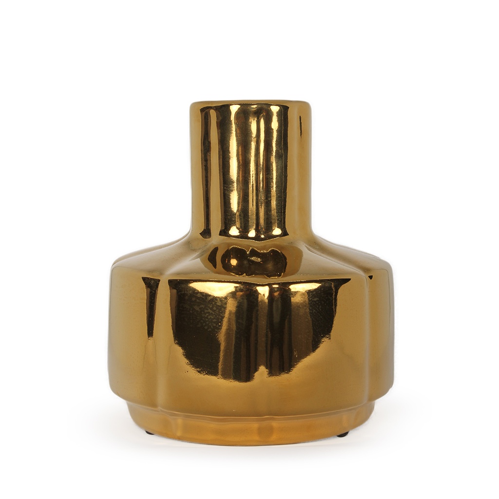 Jarron de Ceramica Dorado