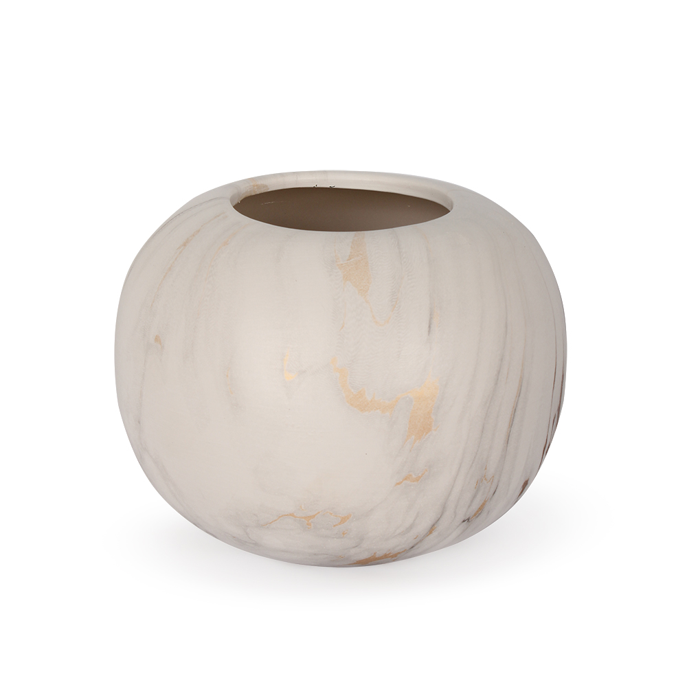 Jarron de ceramica marmoleado