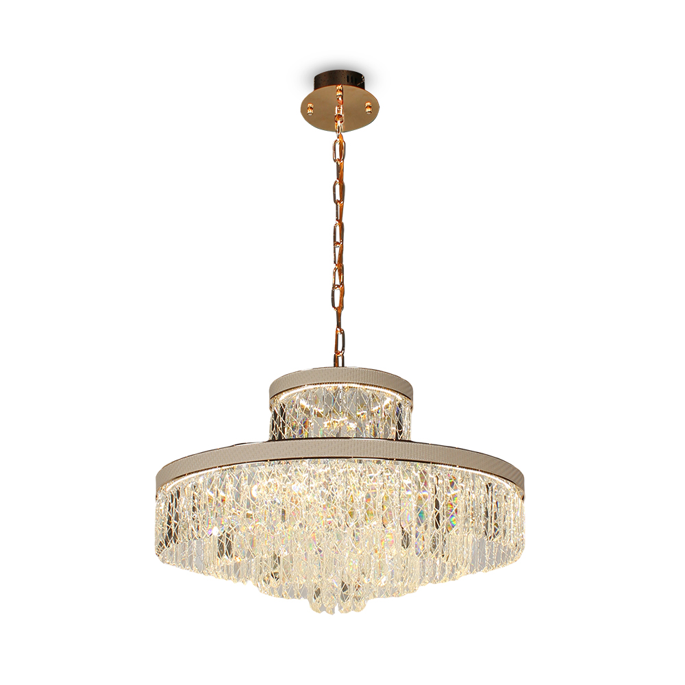 Lámpara para Techo de Cristal Coventry Doble Anillo