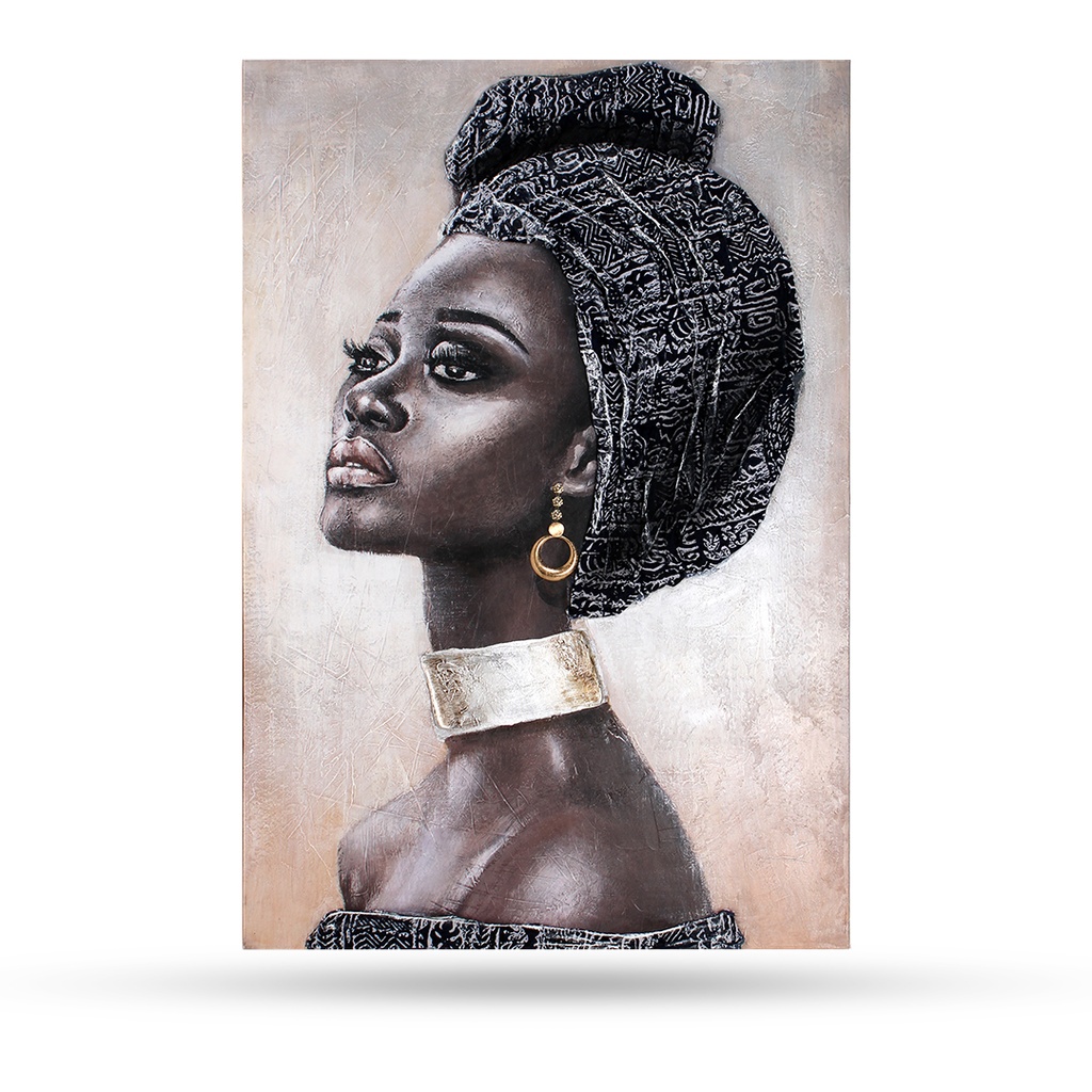 Cuadro decorativo Mujer Africana 80x120cm