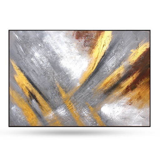 [PNTG-005] Cuadro Canvas Dorado/Silver 80x120cm