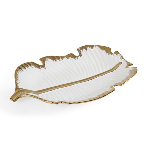 Bandeja Decorativa Hoja Dorada